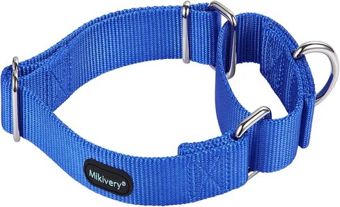 Mikivery Martingale Dog Collar Nylon Adjustable and Safety Training Metal Buckle Dogs Collars for Small Medium and Large Breed(Violet,M) in Kuwait