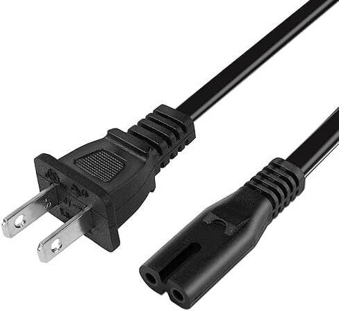 Master Cables 2 Pin US/Canada Mains Power Lead Figure 8 Cable 5ft – Compatible with PS4, PS5, Xbox, Samsung, LG, Toshiba, Sony TV, HP, Brother Printer, Laptop Charger – US Plug Cord in Saudi Arabia