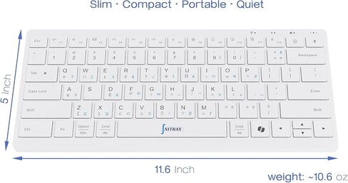 Mathematical Keyboard — Write Math & Equations Faster on Windows PC | 55 Symbols & Shortcuts for Any Editor or Browser | 2.4G Wireless + Bluetooth | USB-C Rechargeable | US Layout | in Saudi Arabia