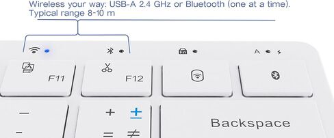 Mathematical Keyboard — Write Math & Equations Faster on Windows PC | 55 Symbols & Shortcuts for Any Editor or Browser | 2.4G Wireless + Bluetooth | USB-C Rechargeable | US Layout | in Saudi Arabia