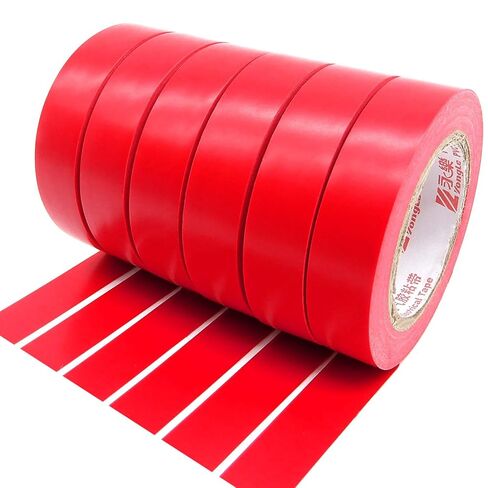 Viaky 6 Pack Electrical Tape Each Roll 0.6" x 50' High End Industrial Grade - Rated to 176 Degrees & 600 Volts - Vinyl Insulating Backing - Perfect for Electric Wiring Projects (6 Green) in Kuwait