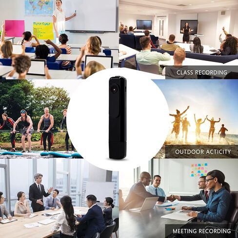 كاميرا خفية كاميرا صغيرة للجسم HD 1080P كاميرا جيب شرطي محمولة مع مسجل فيديو وكاميرا مربية لأمن المنزل، لا حاجة إلى شبكة WiFi معدات مراقبة حارس الأمن الداخلي والخارجي in Kuwait