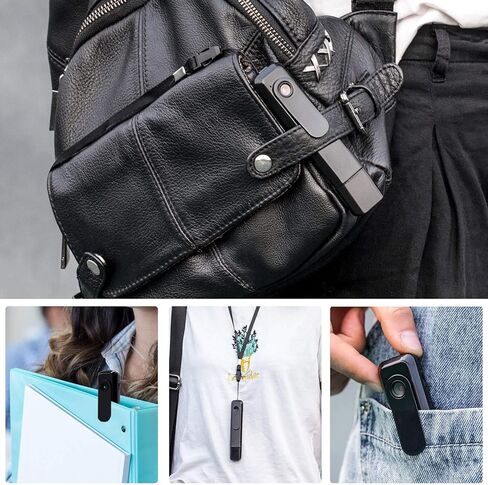 كاميرا خفية كاميرا صغيرة للجسم HD 1080P كاميرا جيب شرطي محمولة مع مسجل فيديو وكاميرا مربية لأمن المنزل، لا حاجة إلى شبكة WiFi معدات مراقبة حارس الأمن الداخلي والخارجي in Kuwait