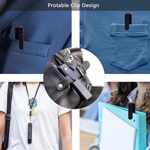 كاميرا خفية كاميرا صغيرة للجسم HD 1080P كاميرا جيب شرطي محمولة مع مسجل فيديو وكاميرا مربية لأمن المنزل، لا حاجة إلى شبكة WiFi معدات مراقبة حارس الأمن الداخلي والخارجي in Kuwait