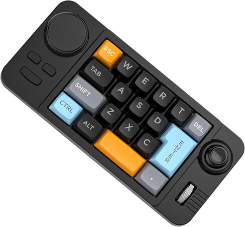 UncleS Double Scroll Wheel Mechanical Keyboard 19 Key Small Keypad Color Backlits Programmable Joystick Hot Swappable Switches Space Saving Macroed Gaming Keyboard in Saudi Arabia