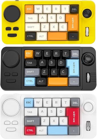 UncleS Double Scroll Wheel Mechanical Keyboard 19 Key Small Keypad Color Backlits Programmable Joystick Hot Swappable Switches Space Saving Macroed Gaming Keyboard in Saudi Arabia