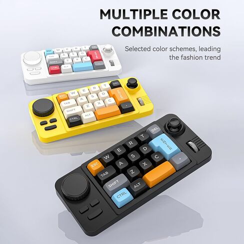 UncleS Double Scroll Wheel Mechanical Keyboard 19 Key Small Keypad Color Backlits Programmable Joystick Hot Swappable Switches Space Saving Macroed Gaming Keyboard in Saudi Arabia