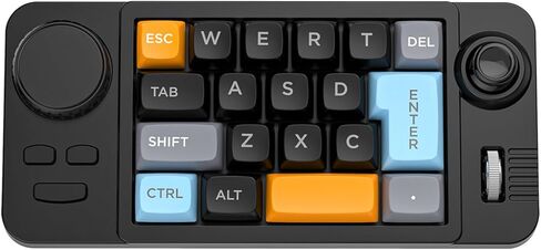 UncleS Double Scroll Wheel Mechanical Keyboard 19 Key Small Keypad Color Backlits Programmable Joystick Hot Swappable Switches Space Saving Macroed Gaming Keyboard in Saudi Arabia