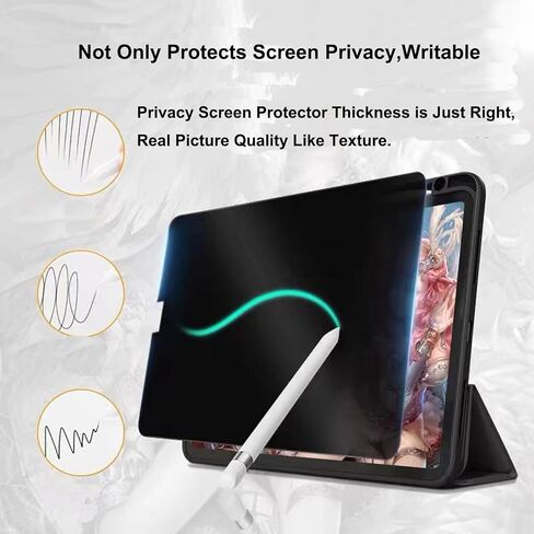 واقي شاشة للخصوصية لجهاز Samsung Galaxy Tab S10 Ultra 14.6 بوصة/Galaxy Tab S9/S8 Ultra 14.6 بوصة مضاد للظهور ورق فيلم مضاد للضوء الأزرق وهج التجسس مرشح خصوصية عالي الحساسية/خالي من الفقاعات/HD in Saudi Arabia