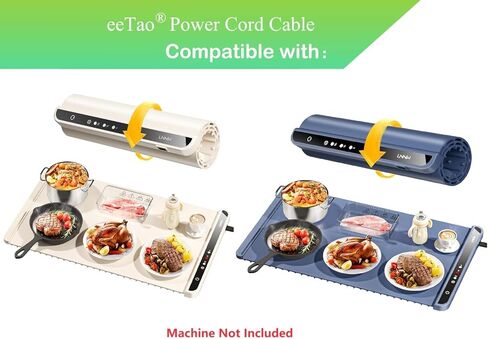 6 Feet AC Power Cord Plug Lead Charger Compatible with LNNIW NCB-FT NCBFT Warming Mat Electric Warming Tray Charging Cable Power Supply 100V-240V in Saudi Arabia
