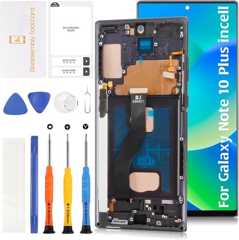 بديل شاشة InCell LCD (بدون وظيفة بصمة الإصبع) لهاتف Samsung Galaxy Note 10 Plus 6.6 بوصة SM-N975U/F/W مجموعة رقمنة اللمس (إطار أسود Aura لهاتف Galaxy Note 10 Plus incell) in Kuwait