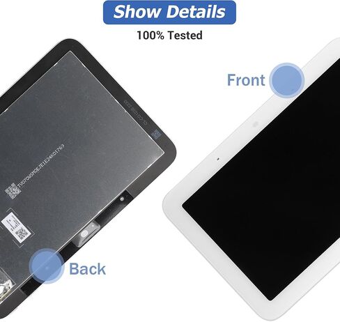 [مع إطار أبيض] مجموعة محول رقمي لشاشة LCD تعمل باللمس جديدة من Vvsialeek لجهاز Google Home Nest Hub 2nd مع مجموعة أدوات الإصلاح الفنية - وظيفة بصمة الإصبع in Kuwait