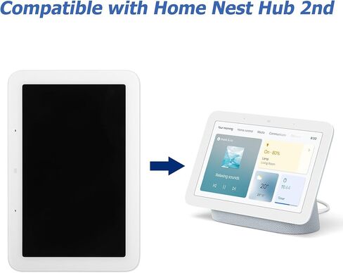 [مع إطار أبيض] مجموعة محول رقمي لشاشة LCD تعمل باللمس جديدة من Vvsialeek لجهاز Google Home Nest Hub 2nd مع مجموعة أدوات الإصلاح الفنية - وظيفة بصمة الإصبع in Kuwait