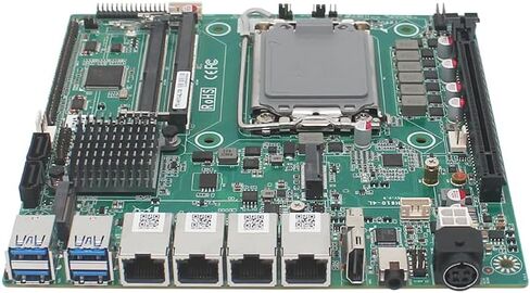 اللوحة الأم 3*i225/i226+1*i219V LAN Mini-ITX DDR5، Intel H610 SATA 6 جيجابت/ثانية (الجيل الثاني عشر Core i3/i5/i7 LGA1700 CPU، M.2 (NVME)، 2*SATA3.0، فتحة PCIEX16، اللوحة الأم N17 NAS/LVDS/GPIO) in Kuwait