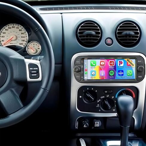 Android 14 Car Radio for Jeep Liberty KJ 2002-2007 with Wireless CarPlay and Android Auto, 6.86 Inch Touch Screen Double Din Car Stereo Head Unit w/GPS Bluetooth WiFi FM RDS SWC Backup Camera, 2+32G in Saudi Arabia