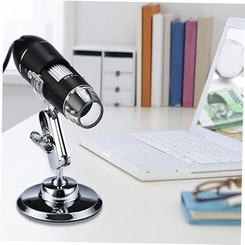 مجهر رقمي USB عالي الدقة 1600X للاستخدام المنزلي، مكبر إلكتروني محمول، مصابيح LED للطلاب والهواة، متوافق مع أجهزة الكمبيوتر الشخصية in Kuwait