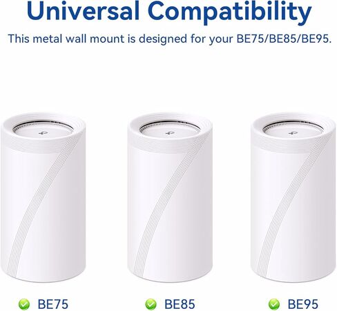 حامل حائط معدني متوافق مع TP-Link BE75/BE85/BE95 Mesh WiFi 7 جهاز توجيه لتوفير المساحة وحامل إدارة الكابلات ثلاثي الموجات شبكة منزلية كاملة (عبوتان) in Kuwait