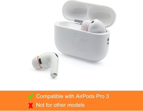 Replacement Memory Foam Ear Tips for AirPods Pro 3 Silicone Shield, Compatible with AirPods Pro 3rd Generation 2025，Ultimate Comfort,3 Pairs White (Large) in Saudi Arabia