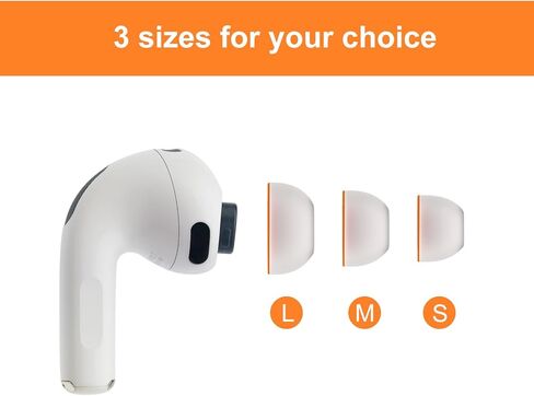 Replacement Memory Foam Ear Tips for AirPods Pro 3 Silicone Shield, Compatible with AirPods Pro 3rd Generation 2025，Ultimate Comfort,3 Pairs White (Large) in Saudi Arabia