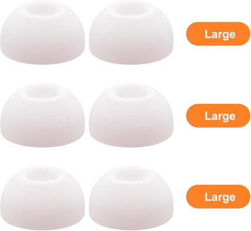 Replacement Memory Foam Ear Tips for AirPods Pro 3 Silicone Shield, Compatible with AirPods Pro 3rd Generation 2025，Ultimate Comfort,3 Pairs White (Large) in Saudi Arabia