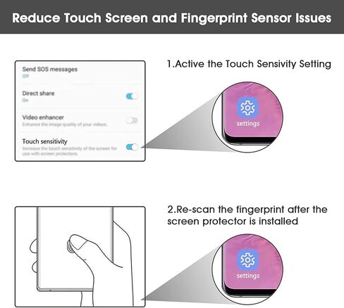 2 Pack Screen Protector for Samsung Galaxy S10 Plus 6.4 Inch, HD Clear Tempered Glass, Easy Installation, High Sensitivity, Case Friendly in Saudi Arabia