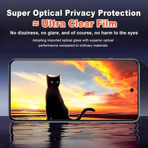 2 Pack Privacy Screen Protector for Google Pixel 8 Pro|Anti-Spy Tempered Glass Anti-Scratch, 9H Hardness & Easy Installation in Saudi Arabia