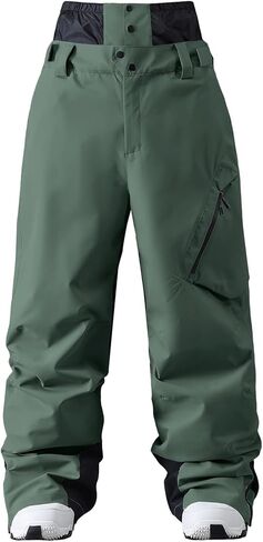 YEEFINE Men's Snow Ski Pants Insulated Cargo Snowboard Pants Bibs Loose Baggy Waterproof Winter Sports in Kuwait