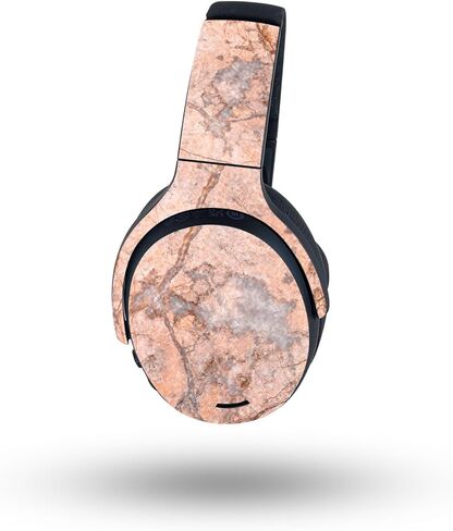 جلد لامع لامع من MightySkins متوافق مع Skullcandy Crusher ANC 2 - رخام أحمر الخدود | لمسة نهائية لامعة واقية ومتينة شديدة اللمعان | سهل التطبيق in Kuwait