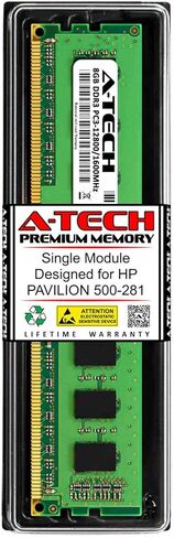A-Tech ذاكرة وصول عشوائي 8 جيجابايت لجهاز HP Pavilion 500-281 | وحدة ترقية الذاكرة DDR3 1600 ميجا هرتز DIMM PC3-12800 240-Pin غير ECC UDIMM in Kuwait
