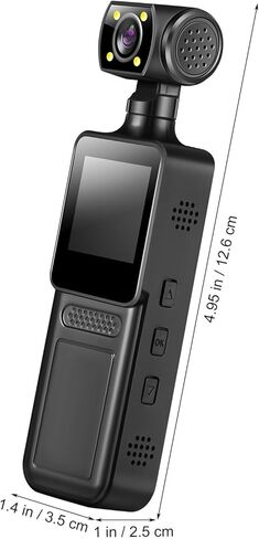 NUOBESTY Mini Sports Camera: Body Worn Cam with Audio and Video - Action 4K Clip-On Recorder Wearable Chest Camera for Travel Meetings in Saudi Arabia