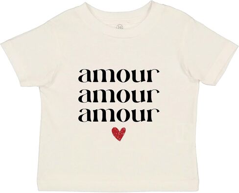 Amour Amour Amour Short Sleeve Unisex Tee Shirt | Family Matching |Baby, Kids & Adult Sizes 1512 in Saudi Arabia