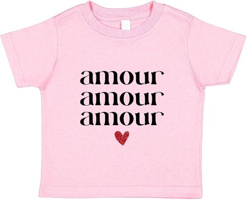 Amour Amour Amour Short Sleeve Unisex Tee Shirt | Family Matching |Baby, Kids & Adult Sizes 1512 in Saudi Arabia