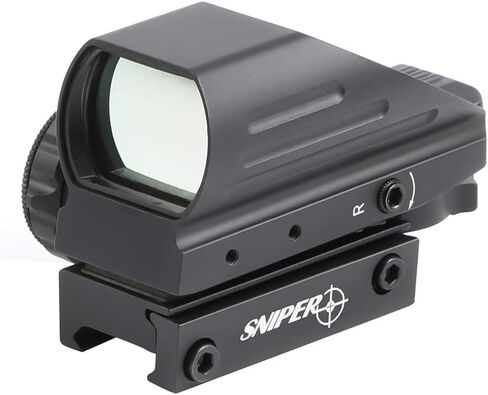 Red & Green Dot Sight, 4 Reticles Reflex Sight Fits Picatinny Rail, Brightness Adjustable in Saudi Arabia