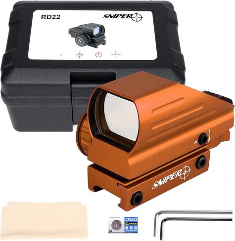 Red & Green Dot Sight, 4 Reticles Reflex Sight Fits Picatinny Rail, Brightness Adjustable in Saudi Arabia