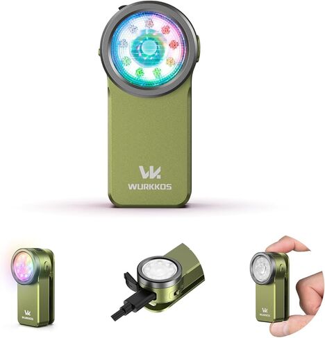 Wurkkos HD03 Rechargeable EDC Flashlight 680 High Lumen Clip Light, Small Flashlight Triple Light Source, 90 High CRI, IPX6 Waterproof, Magnetic Mini Pocket Flashlight for Working Emergency Signal in Saudi Arabia