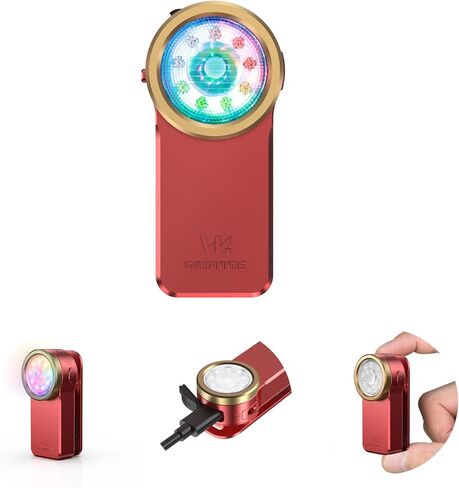 Wurkkos HD03 Rechargeable EDC Flashlight 680 High Lumen Clip Light, Small Flashlight Triple Light Source, 90 High CRI, IPX6 Waterproof, Magnetic Mini Pocket Flashlight for Working Emergency Signal in Saudi Arabia