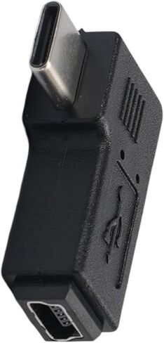 5Pin USB Female to C Male Converter Connector for Phone Laptop Digital Camera 90 Degree Type-C to 5Pin Adapter Charging and Data Transfer Adapter in Saudi Arabia