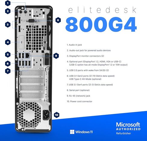 كمبيوتر HP EliteDesk 800 G4، Intel i5-8500، ذاكرة وصول عشوائي DDR4 سعة 32 جيجابايت، 1 تيرابايت NVMe M.2، Windows 11 Pro، شبكة WiFi داخلية 6 AX200، لوحة مفاتيح وماوس Cherry، شاشة LCD مزدوجة 24 بوصة (متجددة) (800G4 + إعداد LCD مزدوج 24 بوصة) in Kuwait