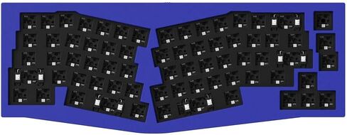 Keychron Q8 65% Alice Layout Barebone Mechanical Keyboard – Full Metal, Wired, Hot-Swappable, QMK Programmable Macros, Mac/Windows/Linux Compatible, RGB, Double-Gasket DIY Kit – Blue in Saudi Arabia