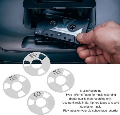 Homemade Reel Cassette, Homemade Metal Reel to Cassette High Performance Retro Easy Assembly Compact for DIY Tapes (Silver) in Saudi Arabia