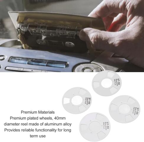 Homemade Reel Cassette, Homemade Metal Reel to Cassette High Performance Retro Easy Assembly Compact for DIY Tapes (Silver) in Saudi Arabia