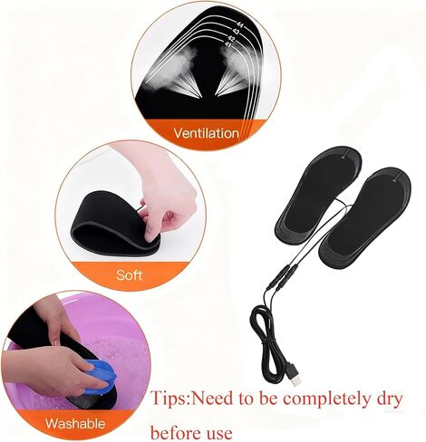 USB ساخنة النعال قابلة للشحن التدفئة النعال أحجام متعددة الكهربائية جهاز تدفئة القدمين حصيرة للتخييم وصيد الأسماك والمشي لمسافات طويلة in Kuwait