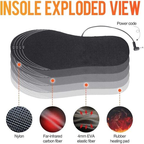 USB ساخنة النعال قابلة للشحن التدفئة النعال أحجام متعددة الكهربائية جهاز تدفئة القدمين حصيرة للتخييم وصيد الأسماك والمشي لمسافات طويلة in Kuwait