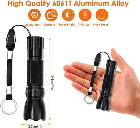 LED Flashlights, Mini Camping Tactical Flashlight with High Lumen, Handheld Pen Light, Powerful Bright Versatile Flash Light for Outdoor, Home, Cycling, Hiking, Emergency in Saudi Arabia