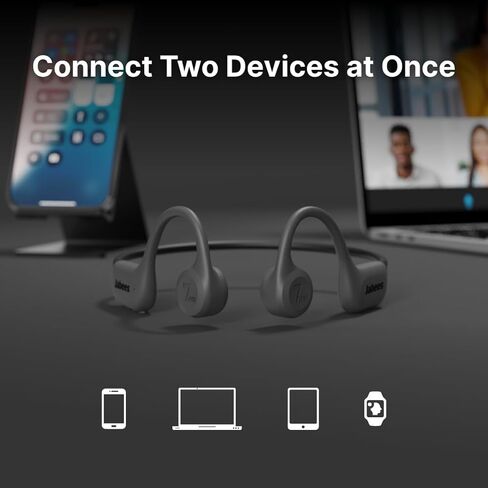 Jabees 7Seven سماعات توصيل العظام اللاسلكية، IP68 سماعات سباحة مقاومة للماء مع مشغل MP3 سعة 32 جيجابايت، بلوتوث 6.0، سماعات أذن رياضية مفتوحة للجري وركوب الدراجات والتمرين in Kuwait