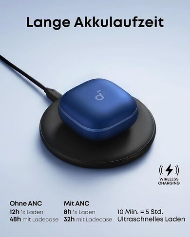 Soundcore Liberty 5 by Anker, Noise-Cancelling Wireless Earbuds, 2X Stronger Voice Reduction, Real-Time Adaptive Noise Cancellation, Fast Charging, Dolby Audio, 6-Mic AI Clear Calls (Renewed) in Saudi Arabia