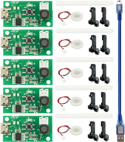 5 قطعة وحدة البخاخة بالموجات فوق الصوتية 5 فولت USB المرطب البخاخة لوحة دوائر كهربائية متوافقة مع معدات تجربة الحضانة ذاتية الصنع in Kuwait