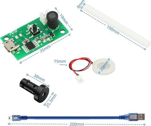 5 قطعة وحدة البخاخة بالموجات فوق الصوتية 5 فولت USB المرطب البخاخة لوحة دوائر كهربائية متوافقة مع معدات تجربة الحضانة ذاتية الصنع in Kuwait