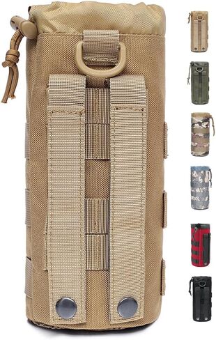 Sports Water Bottles Pouch Bag, Tactical Drawstring Molle Water Bottle Holder Tactical Pouches, Travel Mesh Water Bottle Bag Tactical Hydration Carrier in Saudi Arabia
