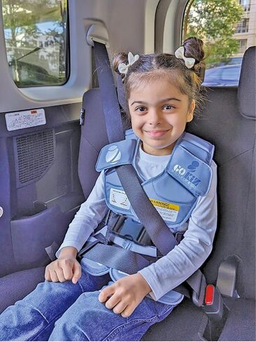 801 Child Restraint Vest – Lightweight Portable Car Seat Belt Positioner, Travel Safety Harness (Ages 3–6, Light Blue) in Saudi Arabia